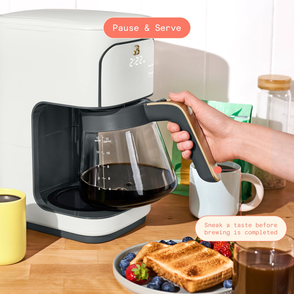 Beautiful 12 cup Programmable Coffee Maker, Thyme Green by Drew Barrymore