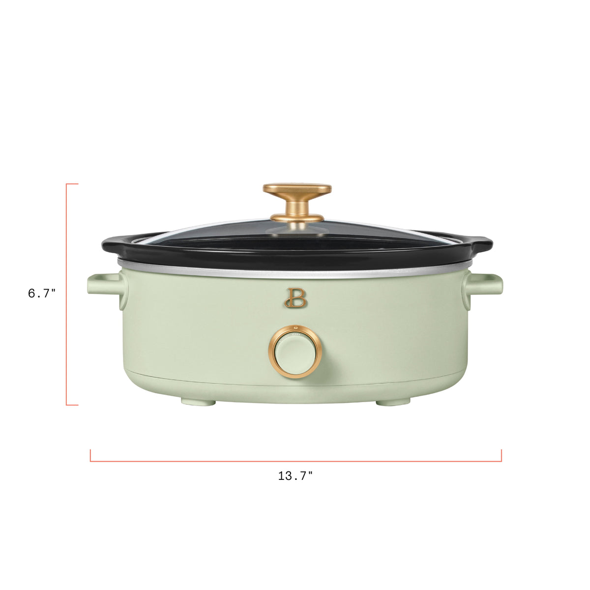 Beautiful 2.5 Qt Dip and Serve Manual Slow Cooker, Chocolate by Drew Barrymore