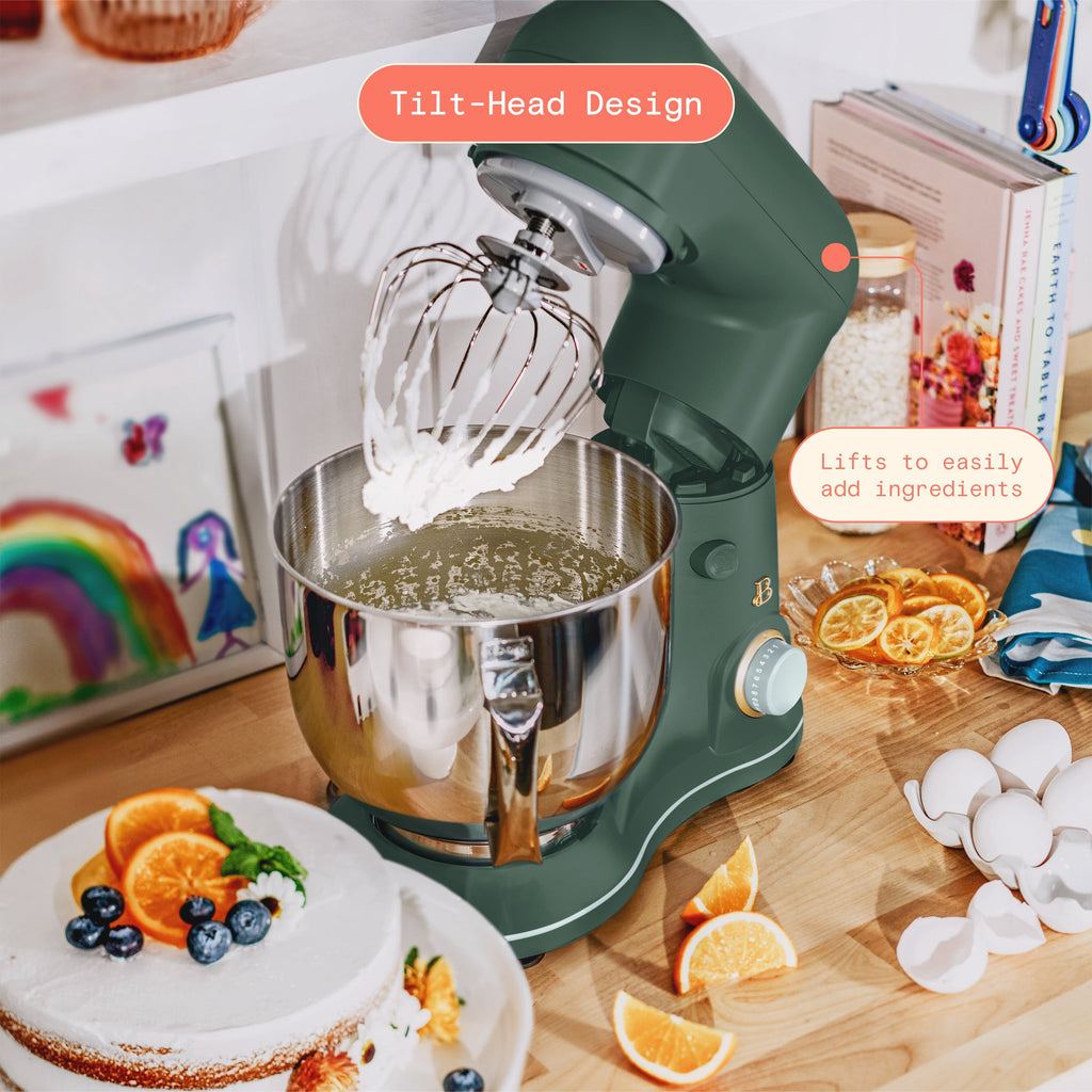 Beautiful 5.3 Qt Stand Mixer, Lightweight & Powerful with Tilt-Head, Chocolate by Drew Barrymore