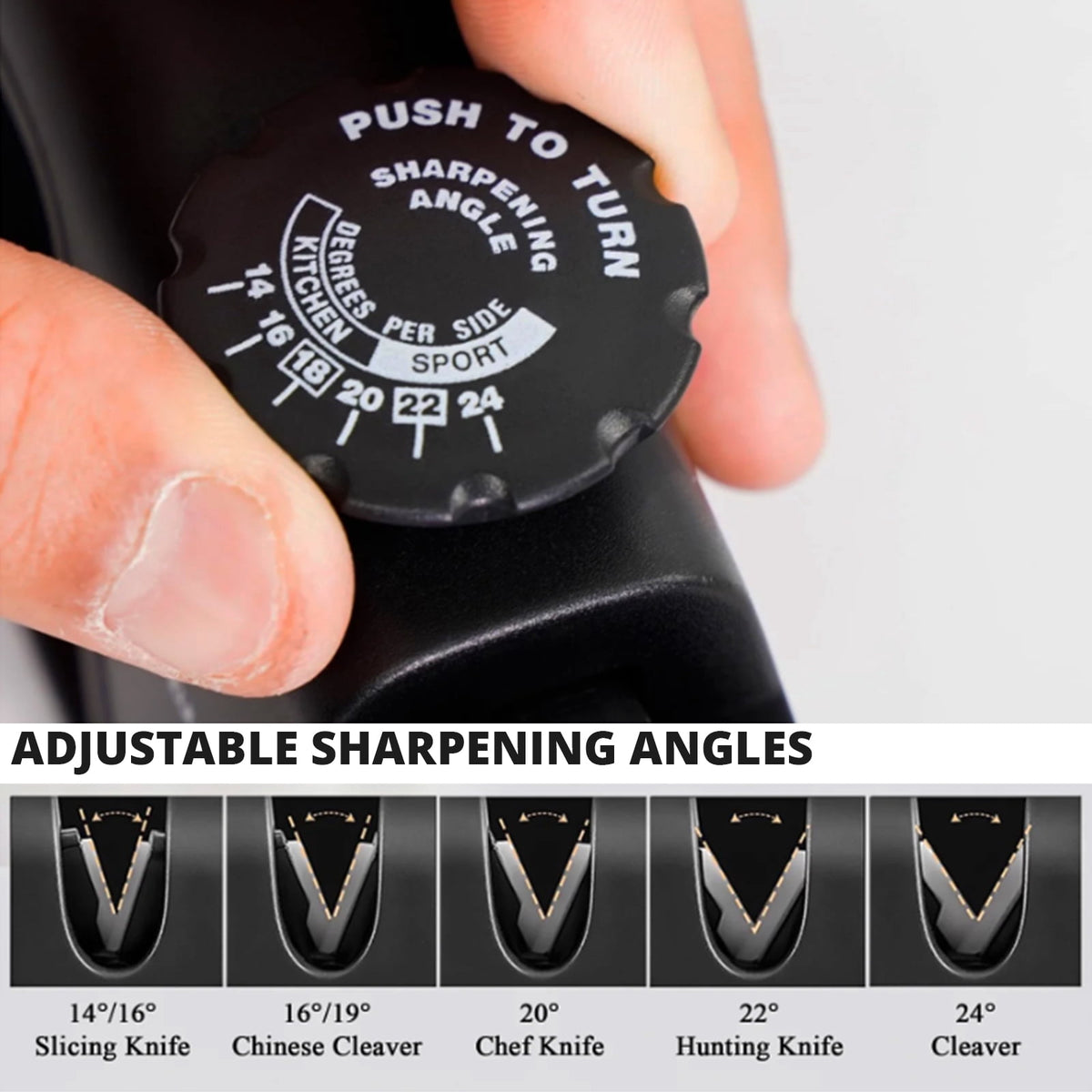 AGCAN 2 Pack Knife Sharpener, 4-Stage Kitchen Knife Sharpeners with Non-slip Base, Knife Sharpening System for Kitchen Knives, Scissors