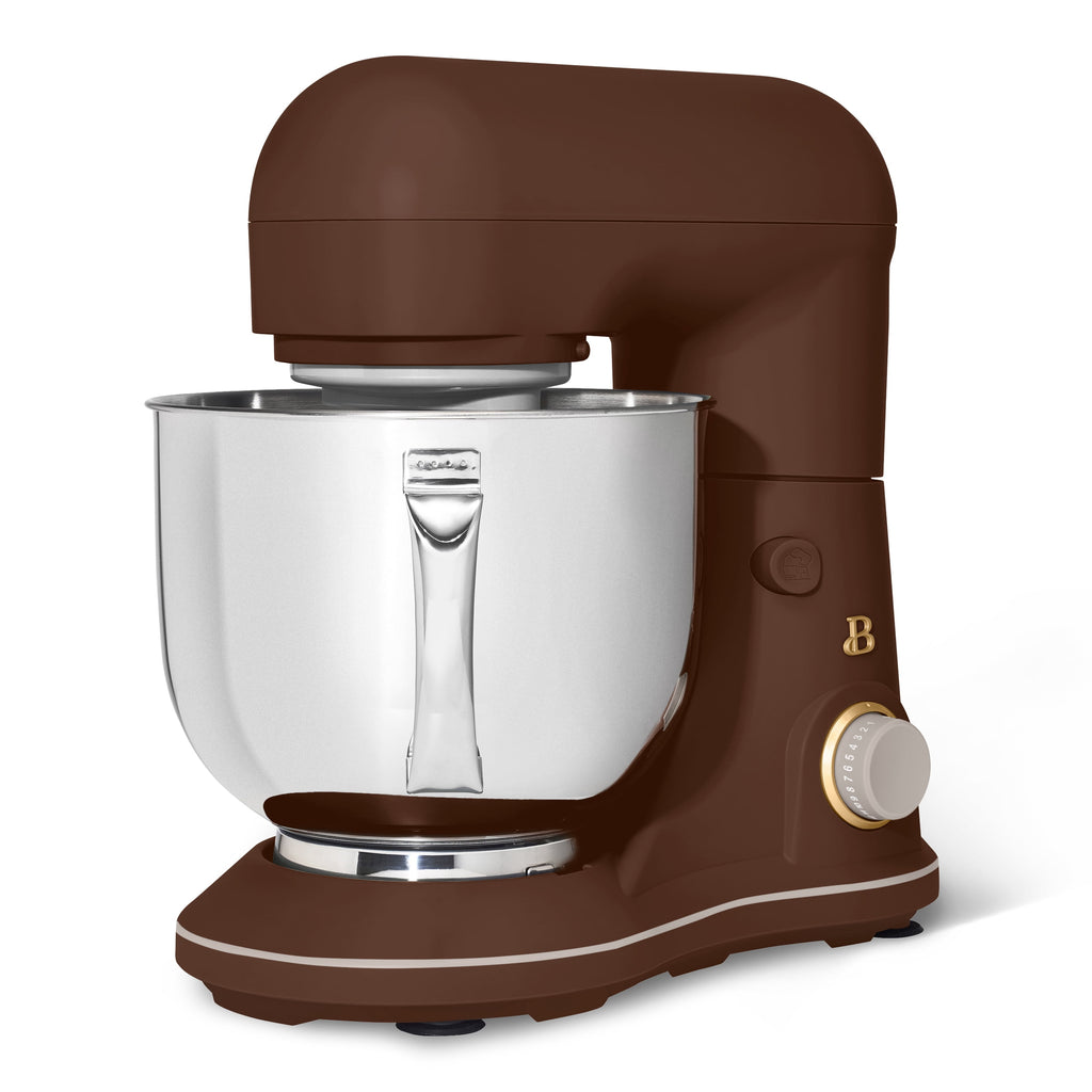 Beautiful 5.3 Qt Stand Mixer, Lightweight & Powerful with Tilt-Head, Chocolate by Drew Barrymore