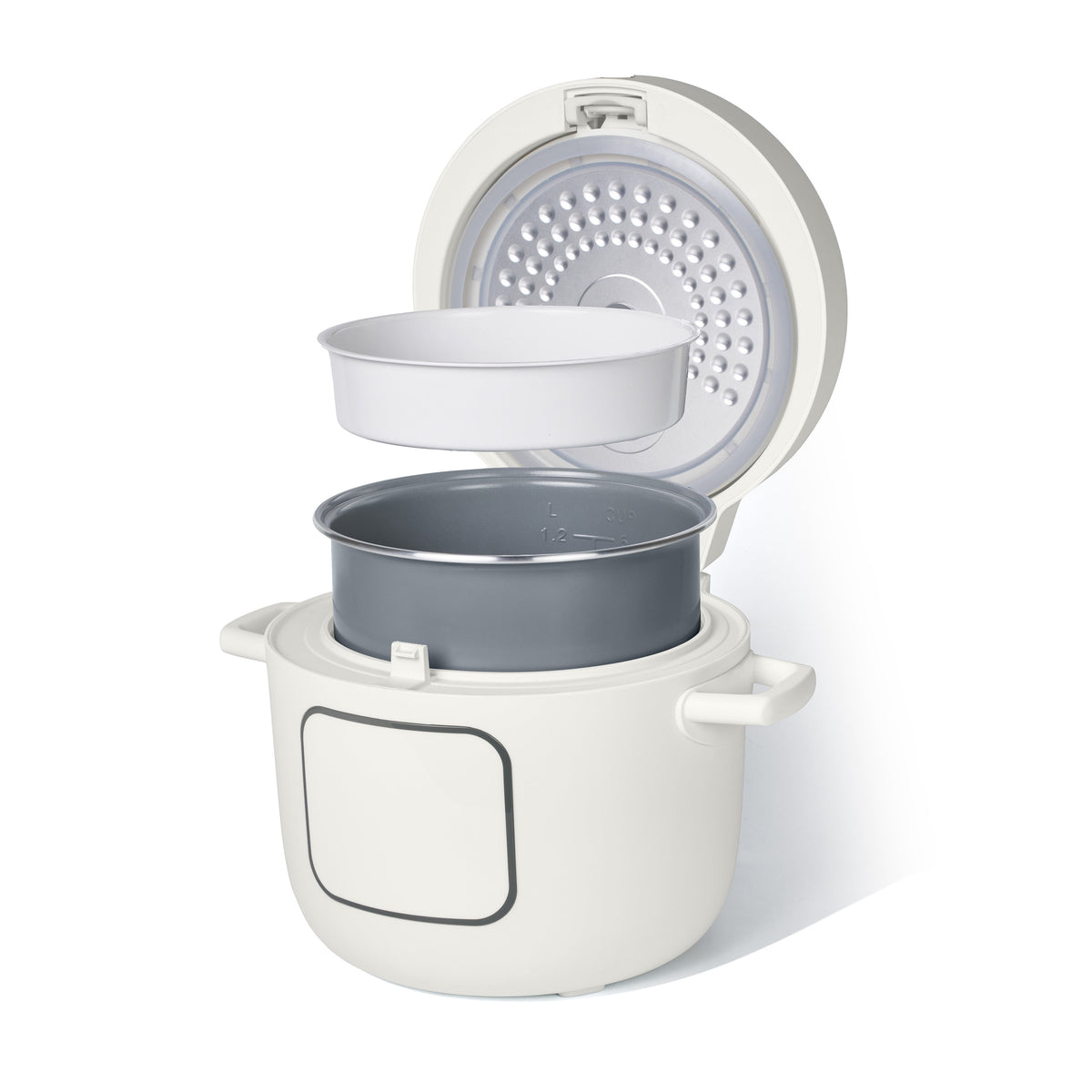 Beautiful 14-Cup Cooked, 6-Cups Uncooked Electric Rice and Grain Cooker, EverGood Ceramic Nonstick Coating, Thyme Green by Drew Barrymore