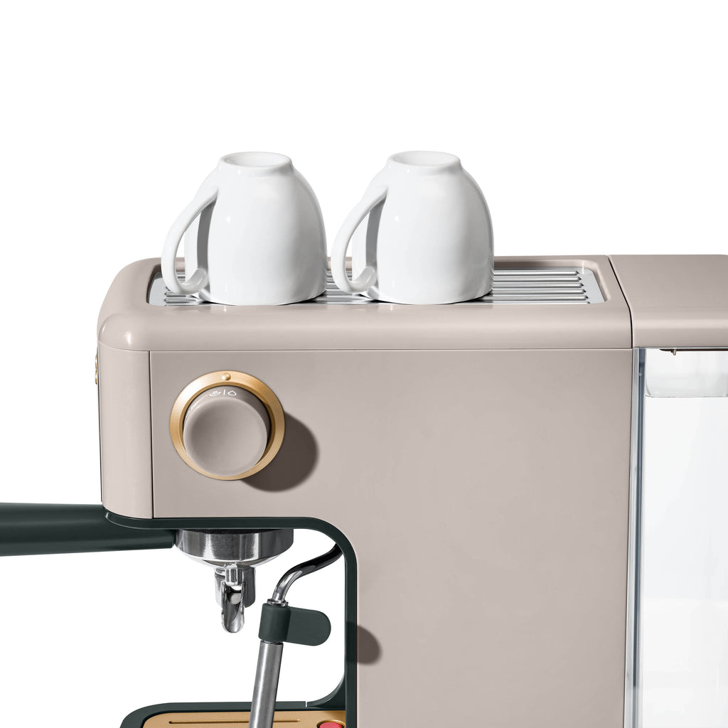 Beautiful by Drew Barrymore Slim Espresso Machine, 20-Bar Pressure, Black Sesame