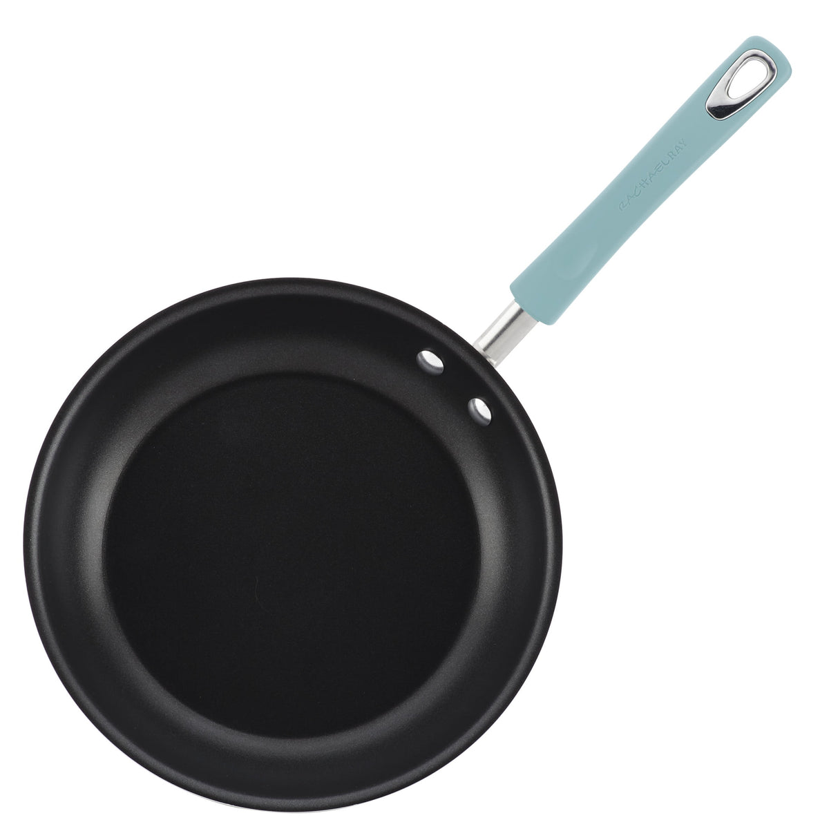 Rachael Ray Classic Brights Porcelain Aluminum Nonstick Cookware Pots and Pans Set, 14-Piece, Sky Blue
