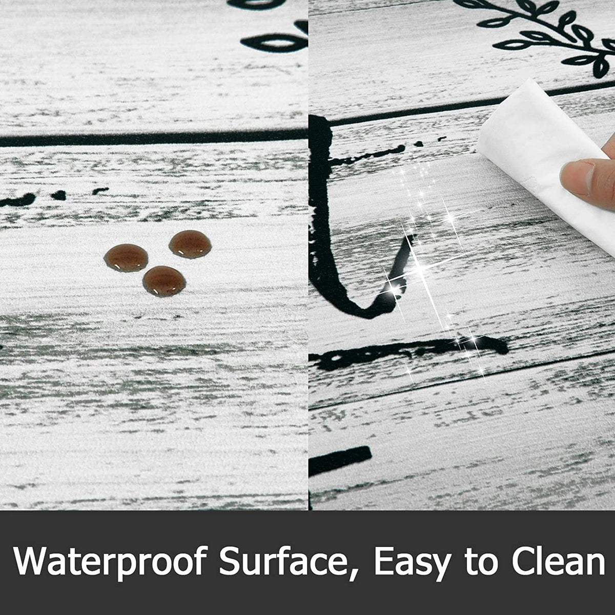 Findosom 2pcs Anti Fatigue Kitchen Rug Set,18"x30"+18"x47" Waterproof Non Slip Kitchen Runner Rug,0.4" Thick Cushioned Kitchen Floor Mats,Ergonomic Standing Mats Back Pain Relief Laundry Foam Rug