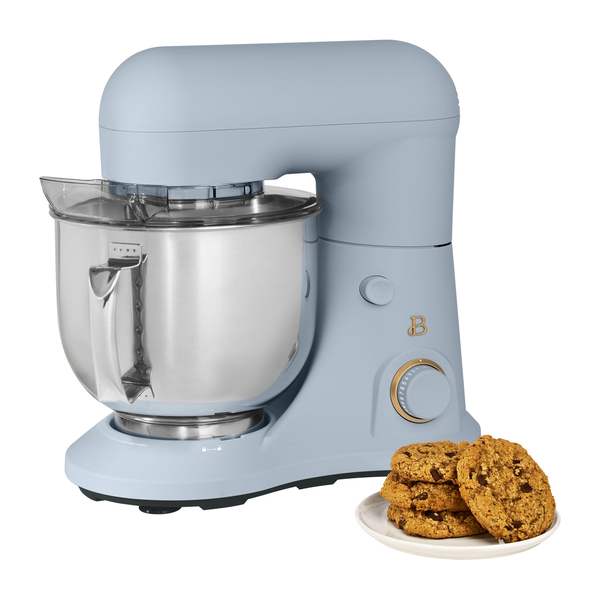Beautiful 5.3 Qt Stand Mixer, Lightweight & Powerful with Tilt-Head, Chocolate by Drew Barrymore