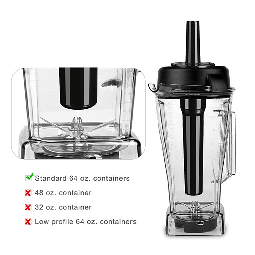 Blender Tamper Tool for Vitamix Classic Tamper 64 oz,Black
