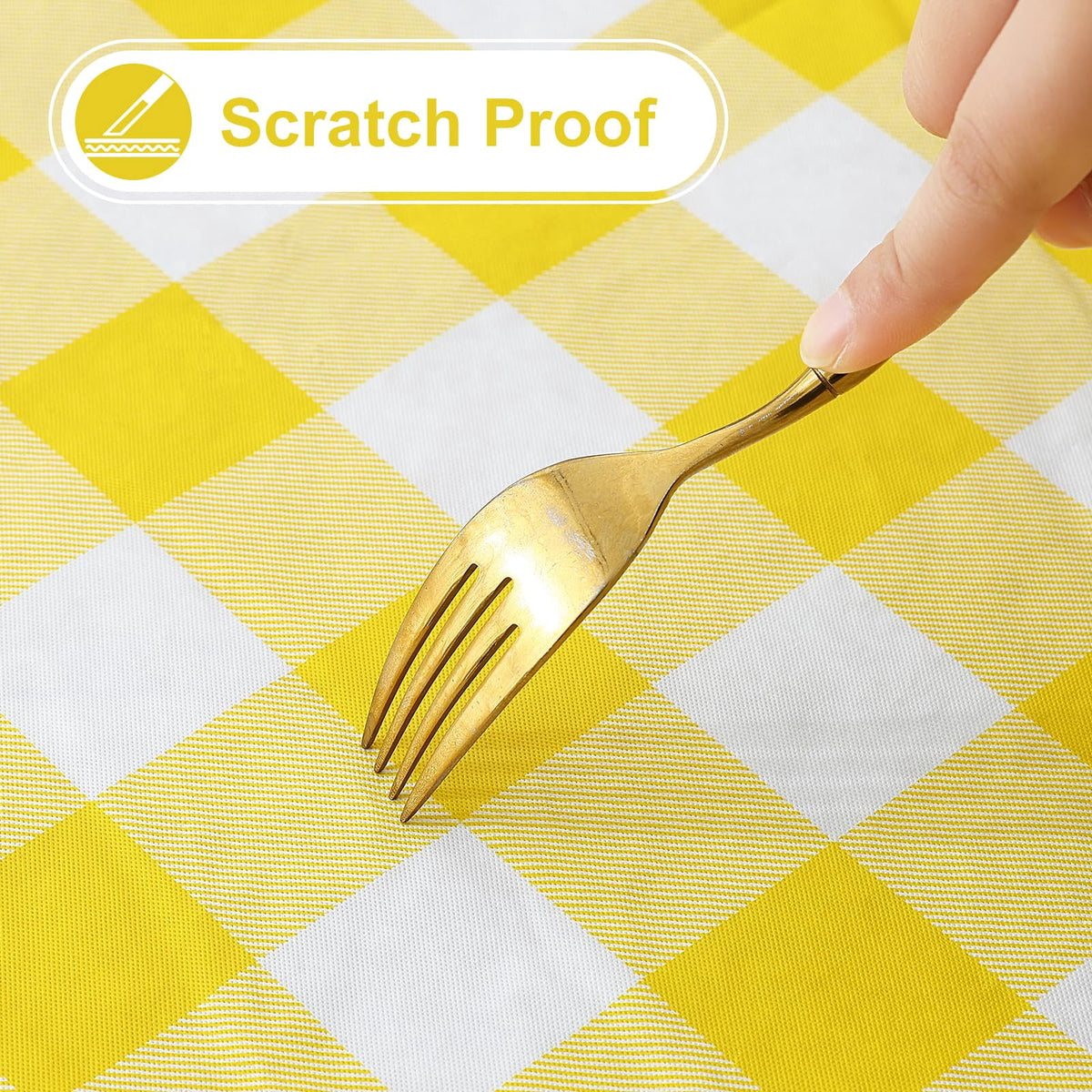 decorUhome Rectangle Tablecloth, Waterproof Vinyl Flannel Backed Table Cloth, Buffalo Wipeable Plastic Table Cover for Kitchen and Outdoor, Black and White, 60" x 84"