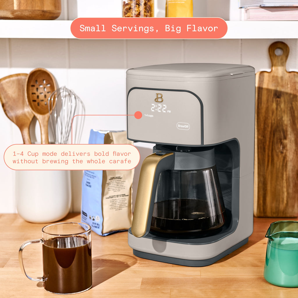 Beautiful 12 cup Programmable Coffee Maker, Thyme Green by Drew Barrymore